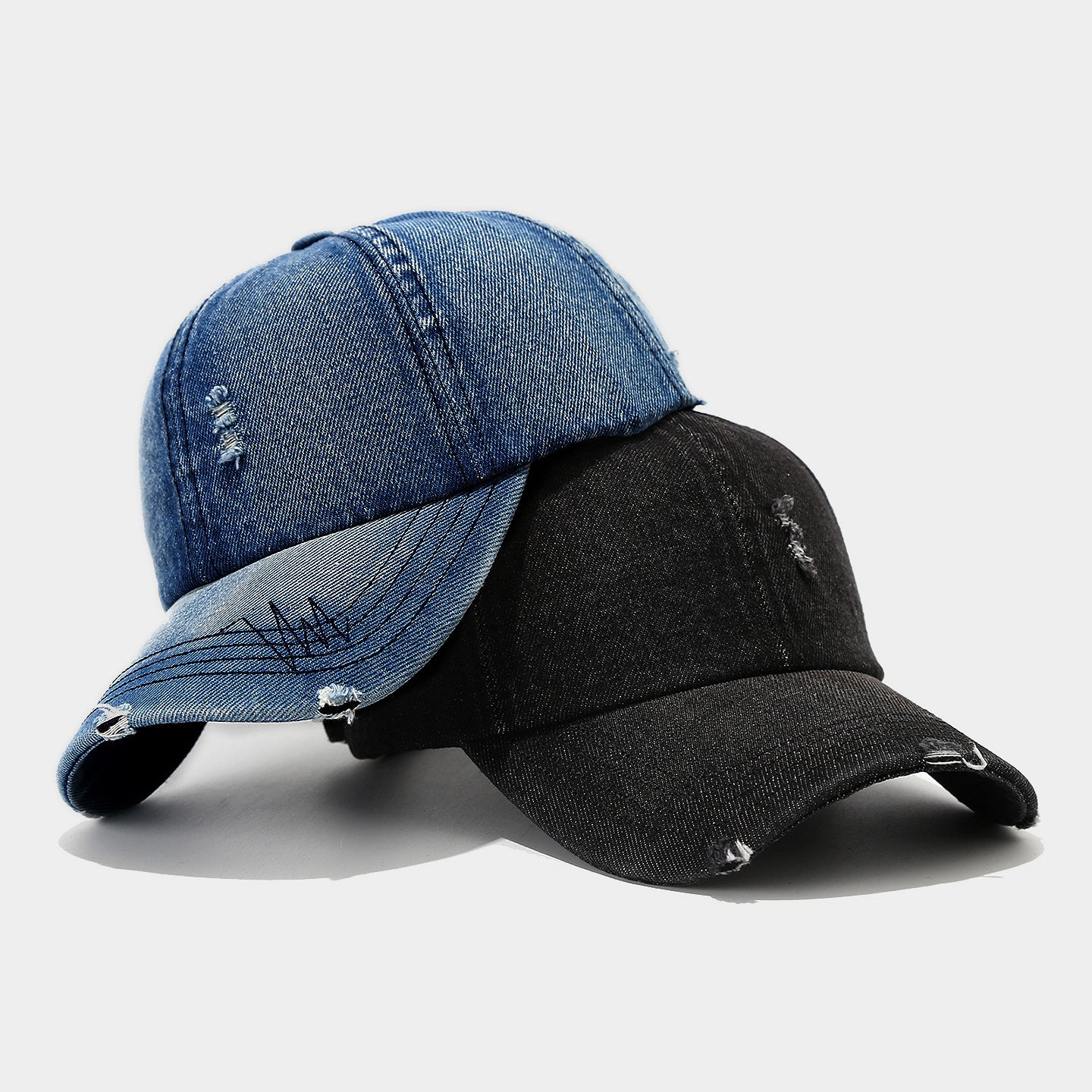 Wholesale Denim Baseball Cap for Women,  New Fashion Retro Washed Distressed Baseball Cap,  Sun Hat for All Seasons
